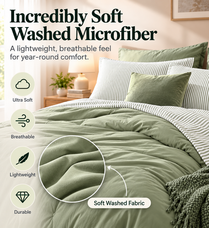 7-Pieces Microfiber Comforter Set