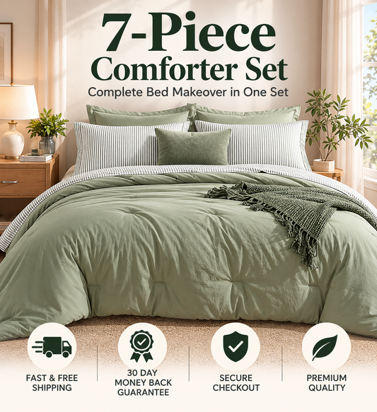 7-Pieces Microfiber Comforter Set